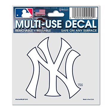 Wincraft MLB New York Yankees 84487010 Multi-Use Decal, 3" x 4