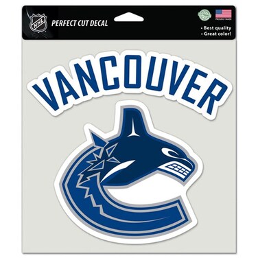 Wincraft NHL Vancouver Canucks 90046010 Perfect Cut Color Decal, 8" x 8", Black