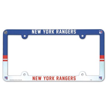 NHL New York Rangers Full Color License Plate Frame, Team Color, One Size