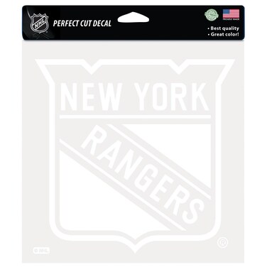 Wincraft NHL New York Rangers Perfect Cut White Decal, 8 x 8, Multicolor