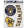 Wincraft MLB Milwaukee Brewers Decal Multi Use Fan 3 Pack, Team Colors, One Size