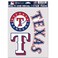 Wincraft MLB Texas Rangers Decal Multi Use Fan 3 Pack, Team Colors, One Size