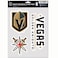Wincraft NHL Vegas Golden Knights Decal Multi Use Fan 3 Pack, Team Colors, One Size