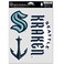 Wincraft NHL Seattle Kraken Decal Multi Use Fan 3 Pack, Team Colors, One Size