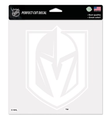 NHL Official Vegas Golden Knights 8x8 inch White Perfect Cut Decal