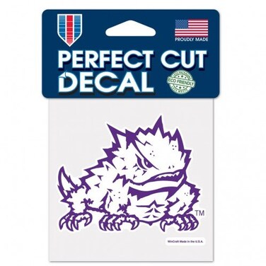 Wincraft NCAA Texas Christian University 10668115 Perfect Cut Color Decal, 4" x 4", Black