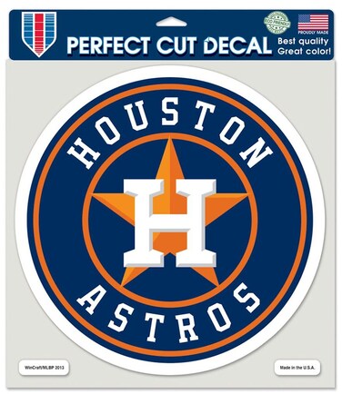 Wincraft MLB Houston Astros 79922013 Perfect Cut Color Decal, 8" x 8", Black