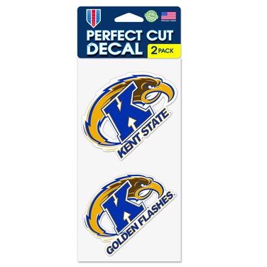 Wincraft Kent State Golden Flashes 4"x8" Die Cut Decal (Two - 4"x4" Decals)