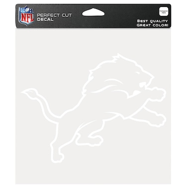 WinCraft NFL Detroit Lions Perfect Cut Decal, 8" x 8", White