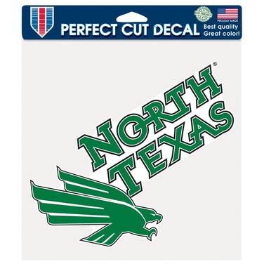 NCAA North Texas Mean Green Perfect Cut Color Decal, 8 x 8-Inch