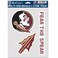 Wincraft NCAA Florida State Seminoles Decal Multi Use Fan 3 Pack, Team Colors, One Size