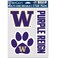 Wincraft NCAA Washington Huskies Decal Multi Use Fan 3 Pack, Team Colors, One Size