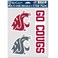 Wincraft NCAA Washington State Cougars Decal Multi Use Fan 3 Pack, Team Colors, One Size