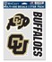 WinCraft NCAA Colorado Buffaloes Decal Multi Use Fan 3 Pack - 7.75" x 5.75" Inch Sheet