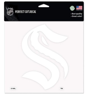 WinCraft NHL Seattle Kraken 8'' x 8'' White Outdoor Vinyl Logo Decal