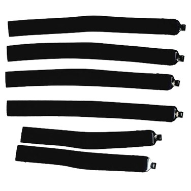 Rawlings   Catcher's Leg Guard Straps   Baseball/Softball   Set of 6   Black