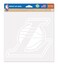 NBA Los Angeles LA Lakers 8 x 8 inch White Decal