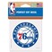 Wincraft NBA Philadelphia 76ers 4x4 Perfect Cut Color Decal, Team Colors, One Size