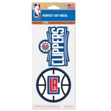 Wincraft NBA Los Angeles Clippers Perfect Cut Decal (Set of 2), 4" x 4