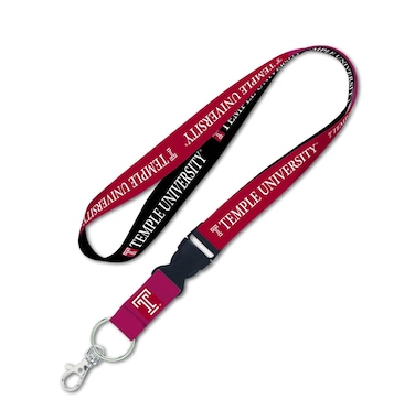 WinCraft NCAA Temple Owls Lanyard with Detachable Buckle, 1-Inch