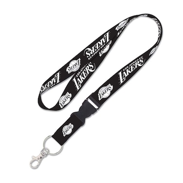 WinCraft Los Angeles Lakers Lanyard with Detachable Buckle, 1" - Black