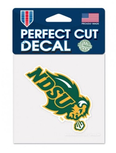 NCAA North Dakota State University Bison 4 x 4 inch Color Perfect Cut Decal