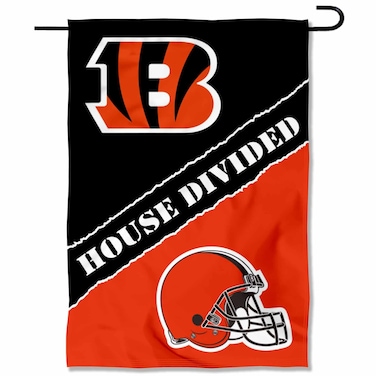 WinCraft House Divided Bengals and Browns Double Sided Garden Flag
