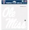 WinCraft NCAA University of Mississippi Ole Miss Rebels 8 x 8 inch Perfect Cut White Decal