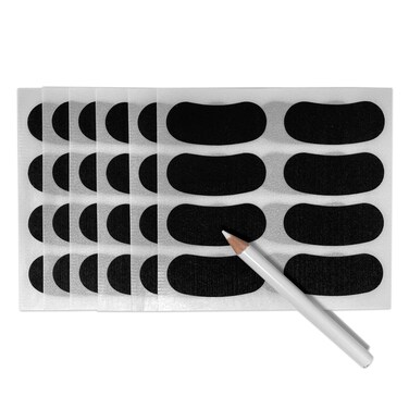 Franklin Sports Eye Black Stickers for Kids - Customizable Lettering Baseball and Football Eye Black Stickers - White Pencil Included
