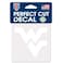 Wincraft NCAA West Virginia Mountaineers Decal4x4 Perfect Cut White Decal, Team Colors, One Size