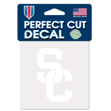 Wincraft NCAA USC Trojans 4x4 Perfect Cut White Decal, One Size, Team Color