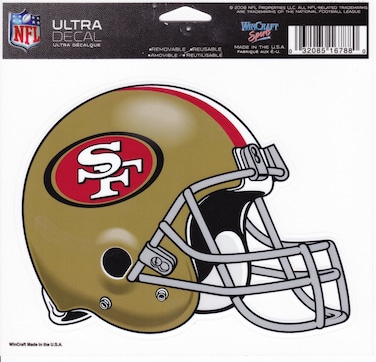 WinCraft NFL San Francisco 49ers 16788091 Multi-Use Colored Decal, 5" x 6