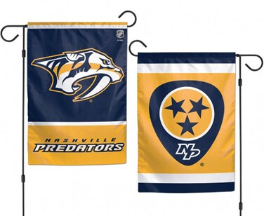 Wincraft NHL Nashville Predators Flag12x18 Garden Style 2 Sided Flag, Team Colors, One Size