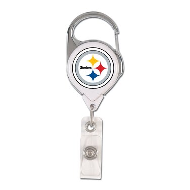 Wincraft NFL Pittsburgh Steelers Retractable Premium Badge Holder, Team Color, One Size