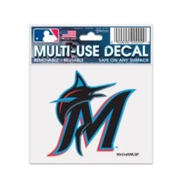 Wincraft MLB Miami Marlins 84409012 Multi-Use Decal, 3" x 4