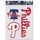Wincraft MLB Philadelphia Phillies Decal Multi Use Fan 3 Pack, Team Colors, One Size