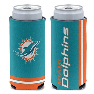 WinCraft NFL Miami Dolphins Slim Can Cooler, Team Colors, One Size