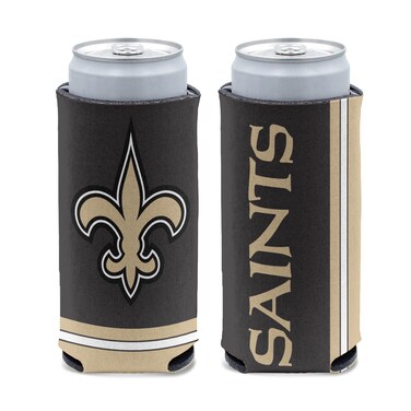 WinCraft NFL New Orleans Saints Slim Can Cooler, Team Colors, One Size