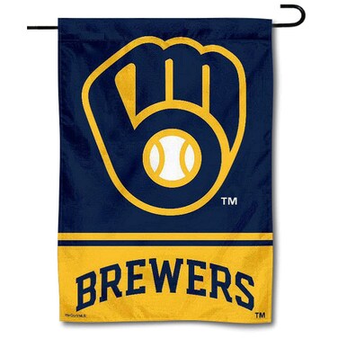 WinCraft Milwaukee Brewers Double Sided Garden Flag