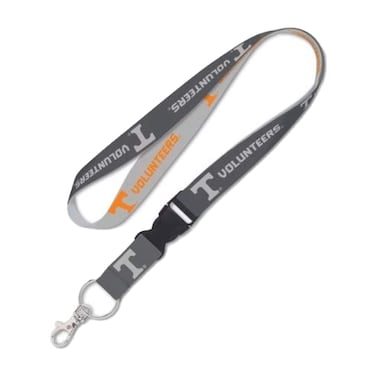 WinCraft Tennessee Volunteers Lanyard with Detachable Buckle, 1" - Orange and Grey