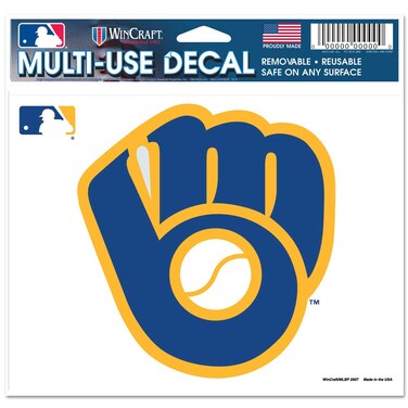 MLB Milwaukee Brewers Retro Logo Ultra Color Decal, 5"x6", Team Color