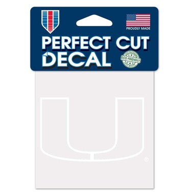 Wincraft NCAA Miami Hurricanes 4x4 Perfect Cut White Decal, One Size, Team Color
