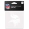 Wincraft NFL Minnesota Vikings 4x4 Perfect Cut White Decal, One Size, Team Color