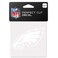 WinCraft NFL Philadelphia Eagles 4x4 Perfect Cut White Decal, One Size, Team Color