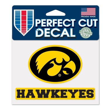 Wincraft NCAA University of Iowa WCR36637014 Perfect Cut Color Decal, 4.5" x 5.75