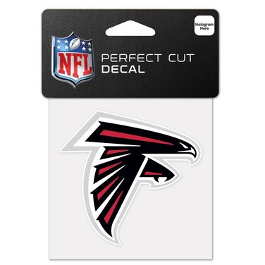 Wincraft NFL Atlanta Falcons 63036011 Perfect Cut Color Decal, 4" x 4", Black
