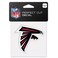 Wincraft NFL Atlanta Falcons 63036011 Perfect Cut Color Decal, 4" x 4", Black