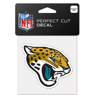 Wincraft NFL Jacksonville Jaguars 63049013 Perfect Cut Color Decal, 4" x 4", Black