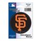 Wincraft MLB San Francisco Giants WCR68025091 Round Vinyl Decal, 3" x 3", Black