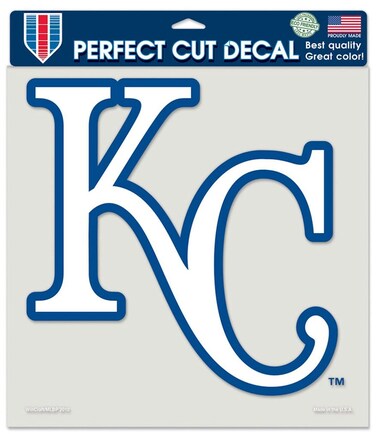 Wincraft MLB Kansas City Royals 79923010 Perfect Cut Color Decal, 8" x 8", Black